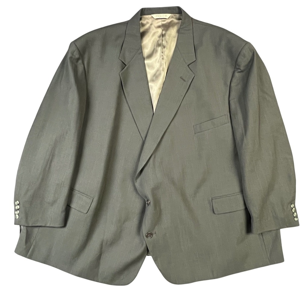 Palm Beach Blazer Mens Big & Tall Multi Pinstripe 100% Pure Wool 2 Button Jacket